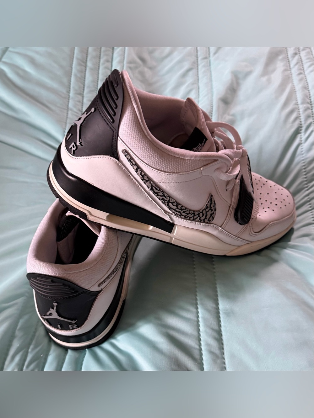 Jordan Men’s Low-Top Sneakers in White and Black